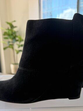 Nine West Black Wedge Ankle Boots